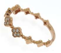 Increbile Diamond Milgrain Set Clover Cluster Ring