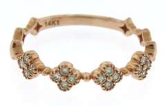 Increbile Diamond Milgrain Set Clover Cluster Ring