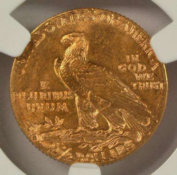 Basically Gem BU 1925-D US $2.50 Indian Gold. NGC MS64