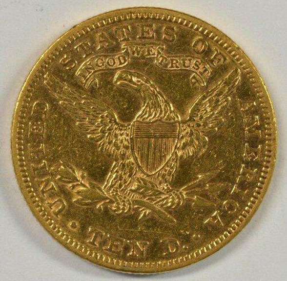 Reflective 1888 US $10 Liberty Gold Piece. Better date