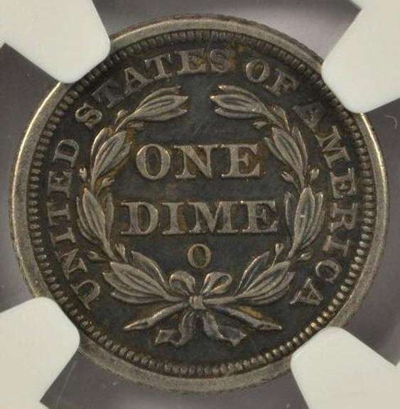 Great 1857-O Liberty Seated Dime. NGC AU Details