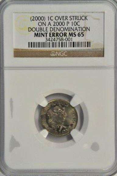 Incredible Gem Double Denomination Mint Error. NGC MS65
