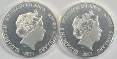 2 2017 Solomon Islands Rev Proof 1.5oz .999 $4 coins