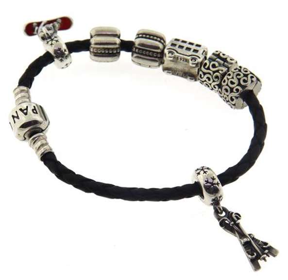 Group Lot of Pandora Charms w Bracelet