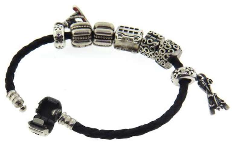 Group Lot of Pandora Charms w Bracelet