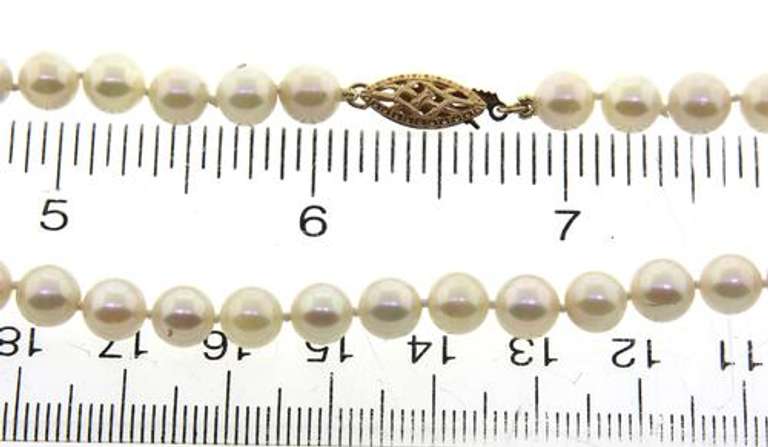 Gorgeous & Layerable 14kt WG White Pearl 6-6.5m Necklace