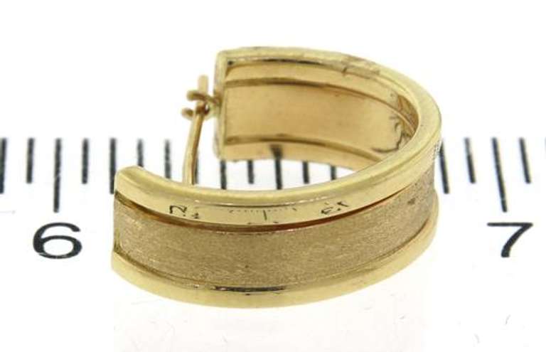 Simple Satin & High Polished J Hoop Earrings