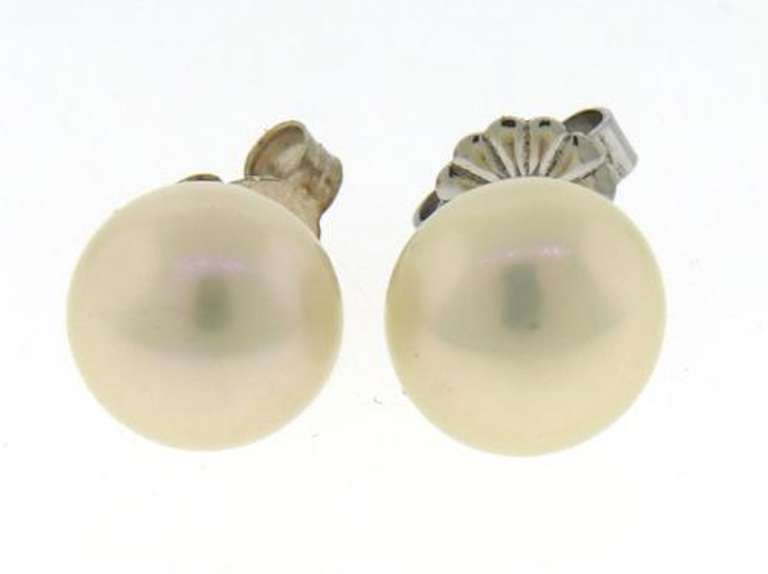 Dainty 925 Sterling Silver Pearl Stud Earrings