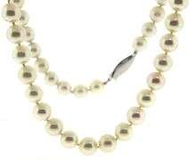 Iridescent 14kt WG Fresh Water 29" Opera Pearl Necklace