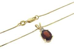 Gorgeous 14kt YG Garnet and Diamond Necklace