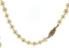 Gorgeous & Layerable 14kt WG White Pearl 6-6.5m Necklace