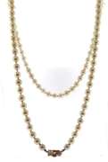 Fancy 14kt YG  6.5-7mm Pearl Necklace with Detailed Ruby Clasp