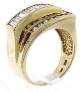 Dazzling RBC & Bagguette Diamond Buckle Style Ring