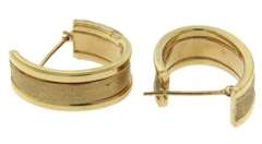 Simple Satin & High Polished J Hoop Earrings