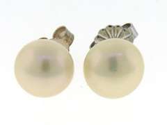 Dainty 925 Sterling Silver Pearl Stud Earrings