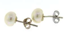 Dainty 925 Sterling Silver Pearl Stud Earrings