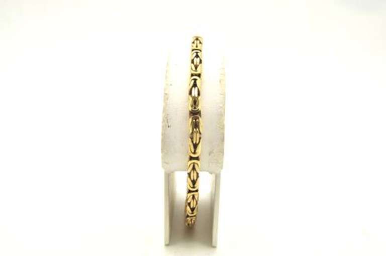 14 KT SOLID GOLD ITALIAN BYZANTINE BRACELET