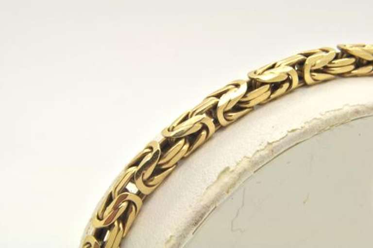 14 KT SOLID GOLD ITALIAN BYZANTINE BRACELET