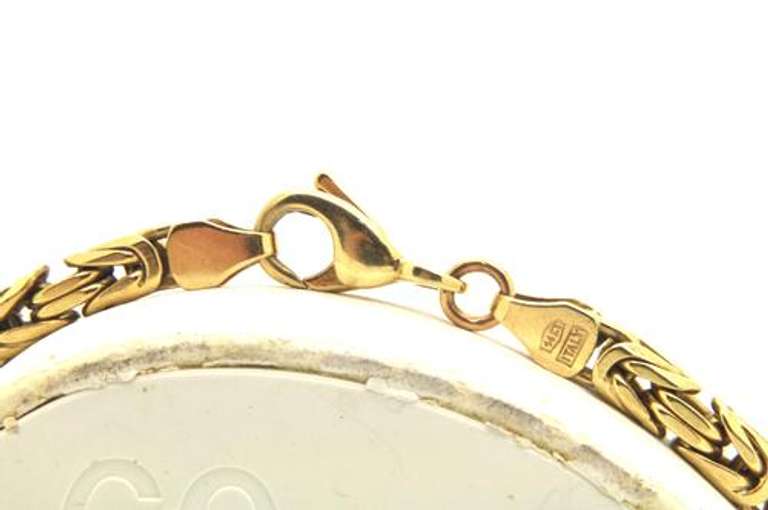 14 KT SOLID GOLD ITALIAN BYZANTINE BRACELET