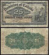 25 Cent Fractional Bill Dominion of Canada