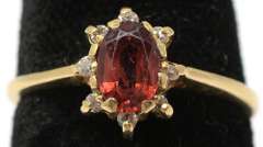 Vintage Garnet Ring in 14KT Yellow Gold