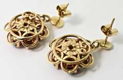 Colorful 18K Multi-Stone Dangle Earrings