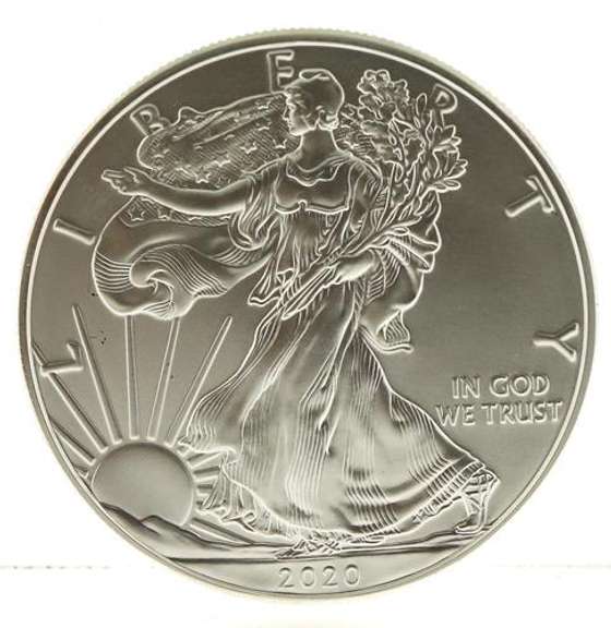 2020 Choice Frosty White BU Silver Eagle