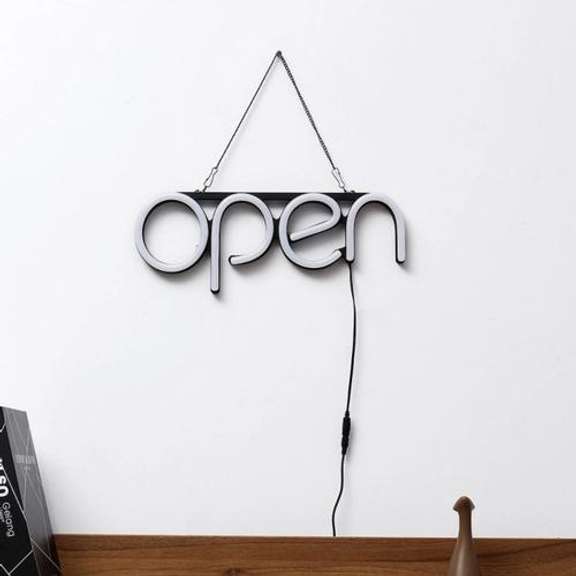 16x7in Open Neon Sign Light Pub Party Wall Hanging