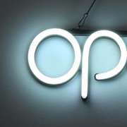 16x7in Open Neon Sign Light Pub Party Wall Hanging