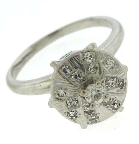 Fantastic White Gold Diamond Cluster Ring