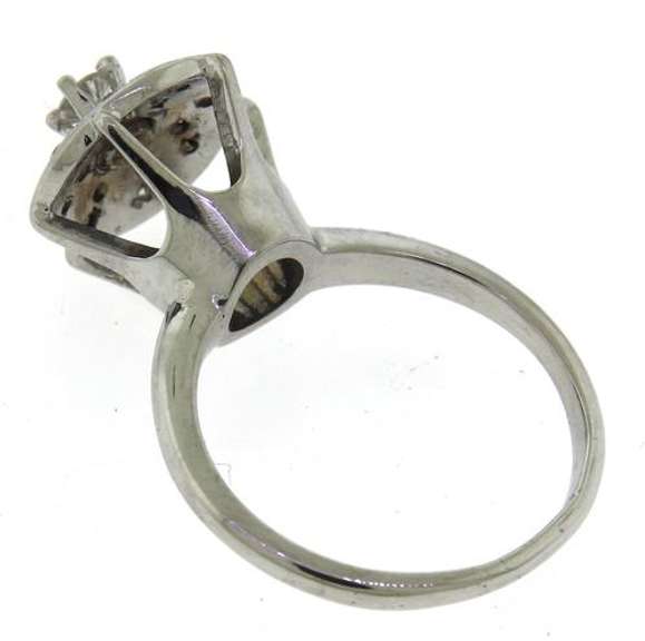 Fantastic White Gold Diamond Cluster Ring