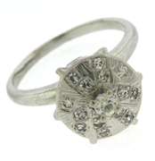 Fantastic White Gold Diamond Cluster Ring