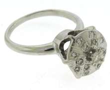 Fantastic White Gold Diamond Cluster Ring