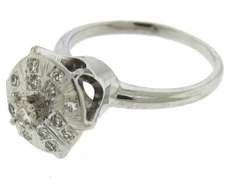 Fantastic White Gold Diamond Cluster Ring