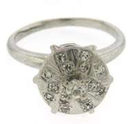 Fantastic White Gold Diamond Cluster Ring