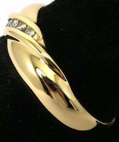 Mens Diamond Band Ring in 14KT Yellow Gold