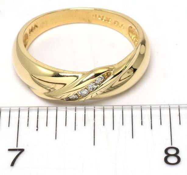 Mens Diamond Band Ring in 14KT Yellow Gold
