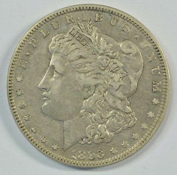 Scarce 1893-P Morgan Silver Dollar in nice XF45