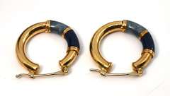 Italian Made Enamel Hoop Earrings