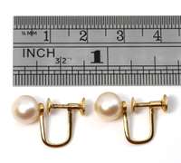 Mikimoto Screwback Estate Earrings