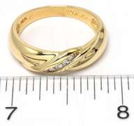 Mens Diamond Band Ring in 14KT Yellow Gold