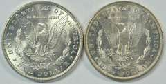 Choice BU 1884-P & 1884-O Morgan Silver Dollars