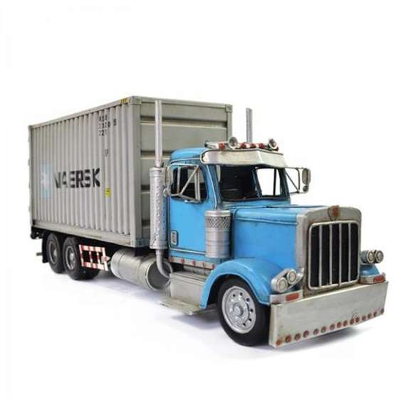 Tractor Truck Trailer Pressed Steel Toy Figure
