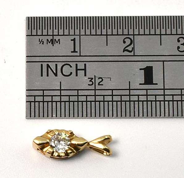 Feminine .20 Carat Diamond Pendant 14K YG
