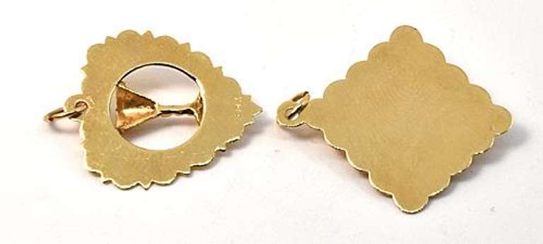 Pair of Communion and Confirmation Medals in 14K