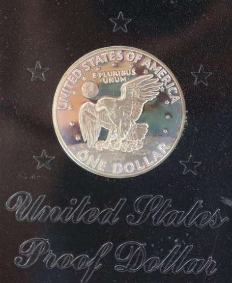 5 Ultra Gem BU 1971 S Brown Box Ike Dollars