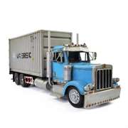 Tractor Truck Trailer Pressed Steel Toy Figure
