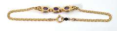 Feminine Amethyst & Diamond Bracelet in 14K YG