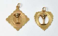 Pair of Communion and Confirmation Medals in 14K