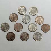 Mercury Dime Lot Unc And BU